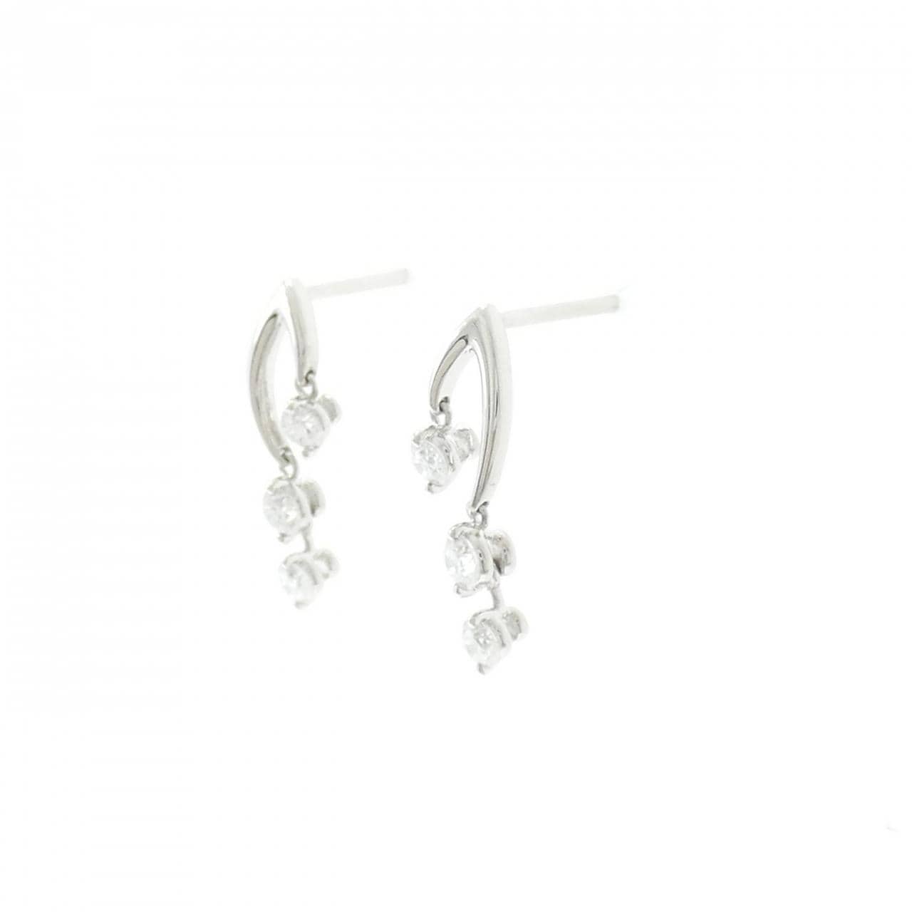 PT900 ダイヤモンド ピアス 0.40CT