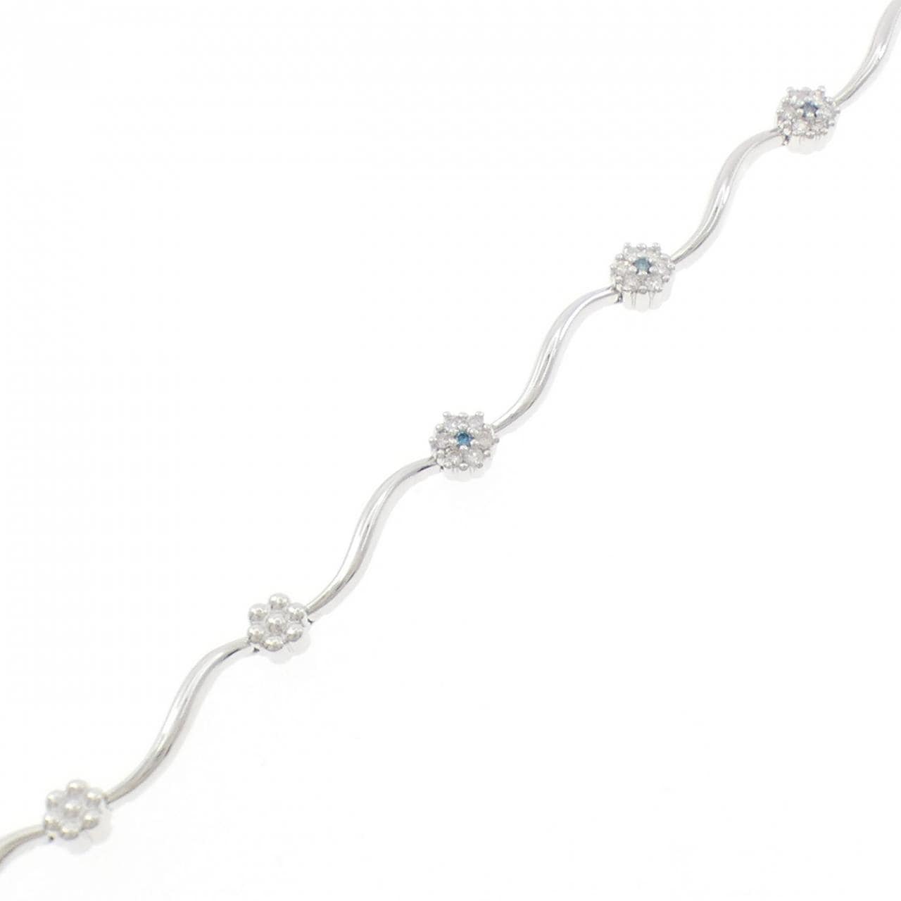 K14WG ダイヤモンド ブレスレット 0.24CT