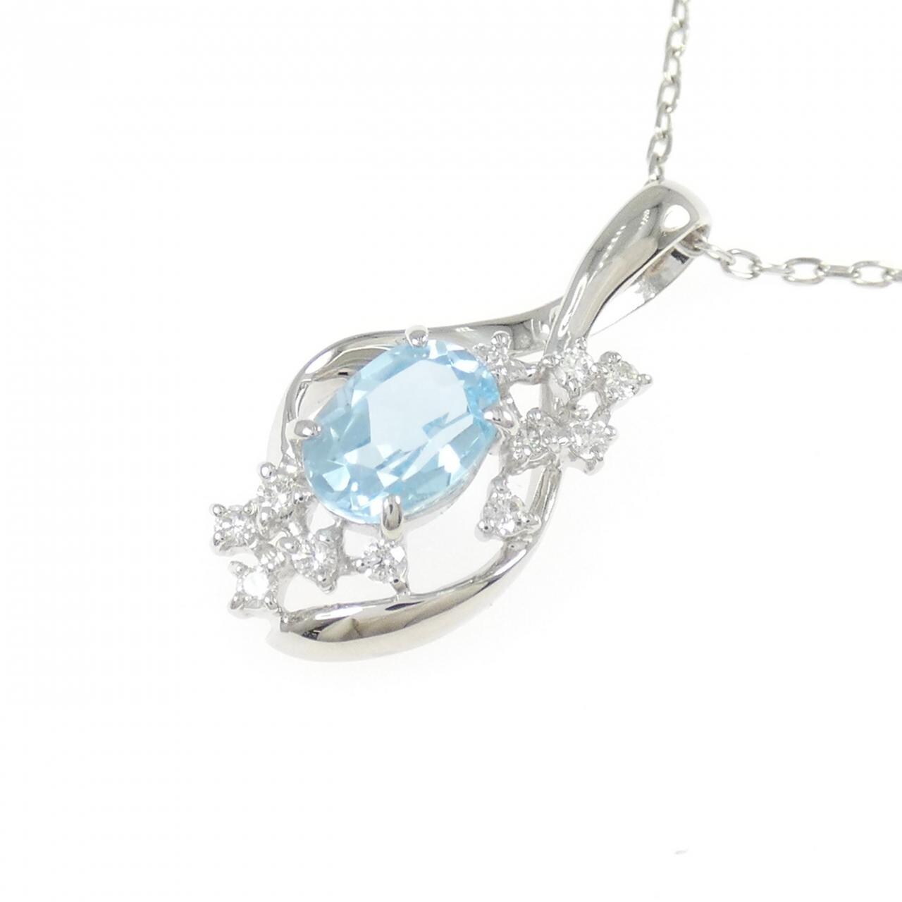 PT900/PT850 ブルートパーズ ネックレス 1.15CT