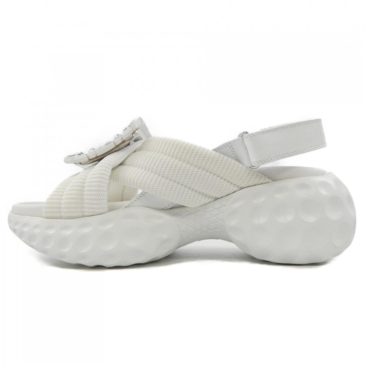 ロジェヴィヴィエ ROGER VIVIER ヴィヴランライトストラスバックル サンダル