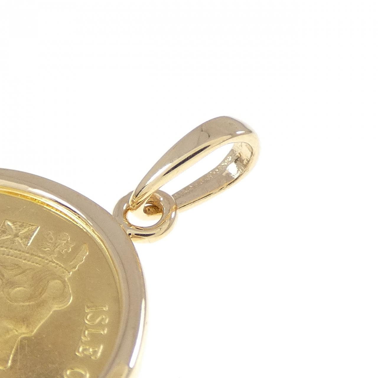 K18YG(枠) コイン ペンダント