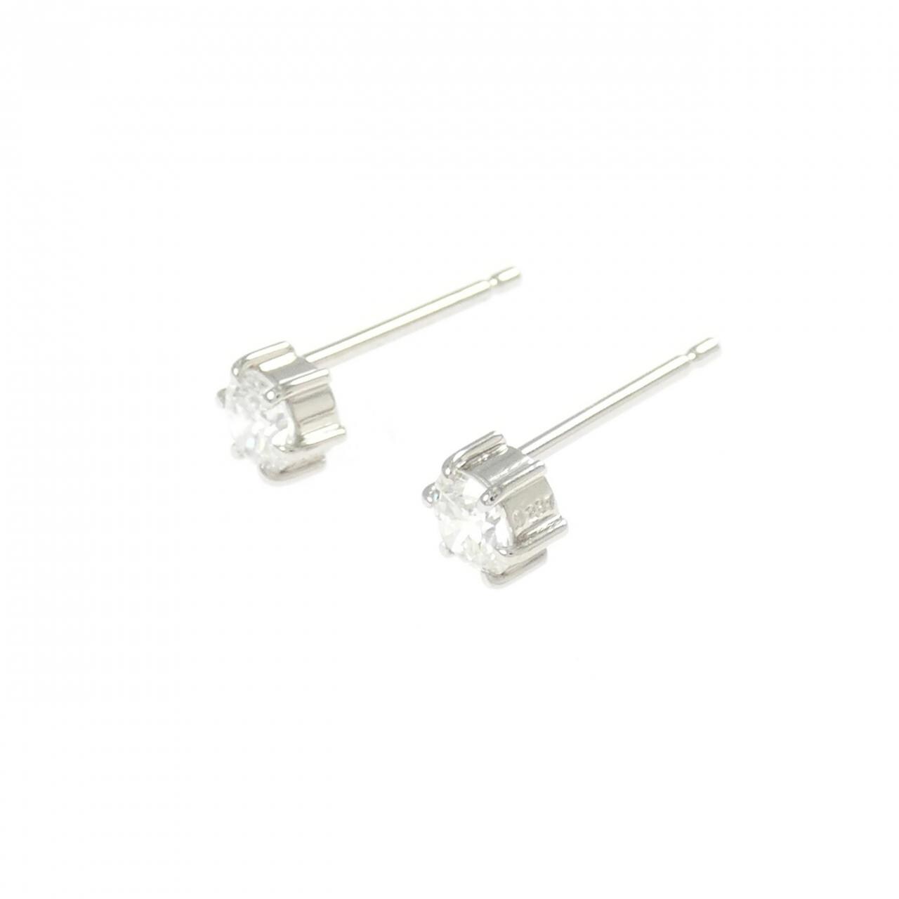 PT900 ダイヤモンド ピアス 0.231CT 0.237CT D SI1 VG-GOOD