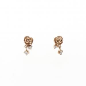 K10PG ローズ ダイヤモンド ピアス 0.06CT