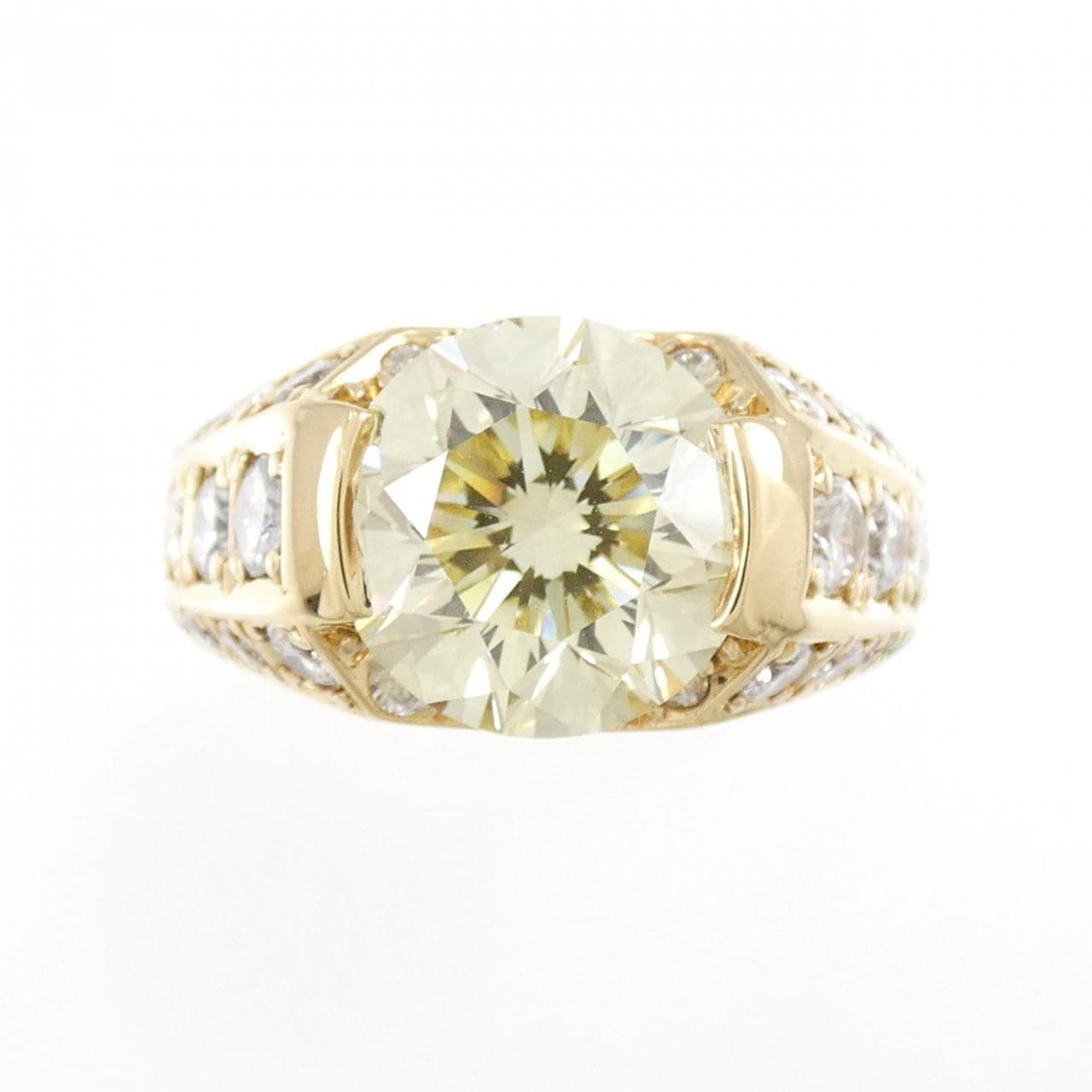K18YG ダイヤモンド リング 3.117CT