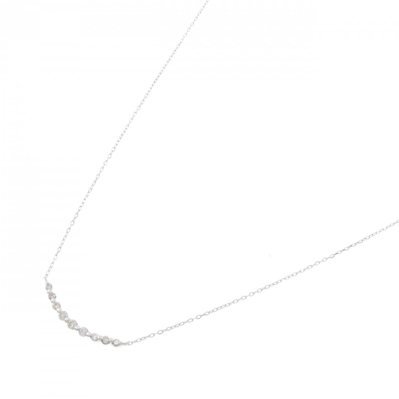 K18WG ダイヤモンド ネックレス 0.10CT