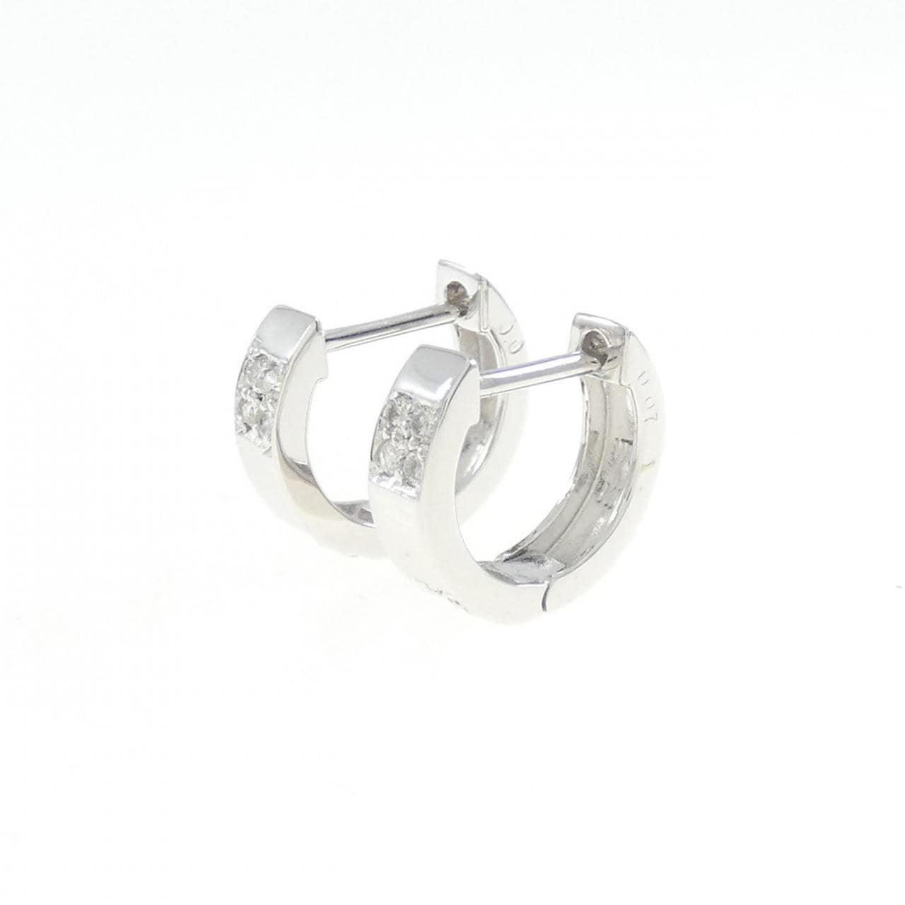K18WG ダイヤモンド ピアス 0.14CT