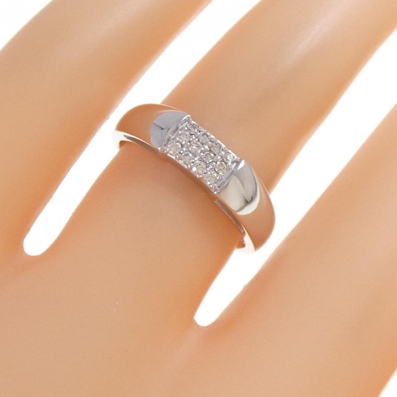 K18WG ダイヤモンド リング 0.10CT