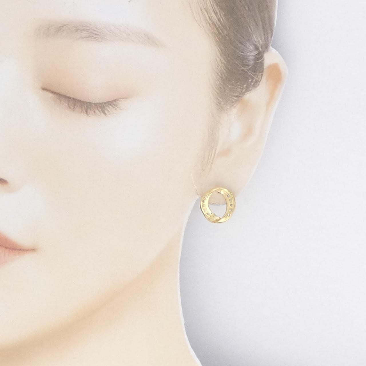 K18YG ダイヤモンド ピアス 0.12CT
