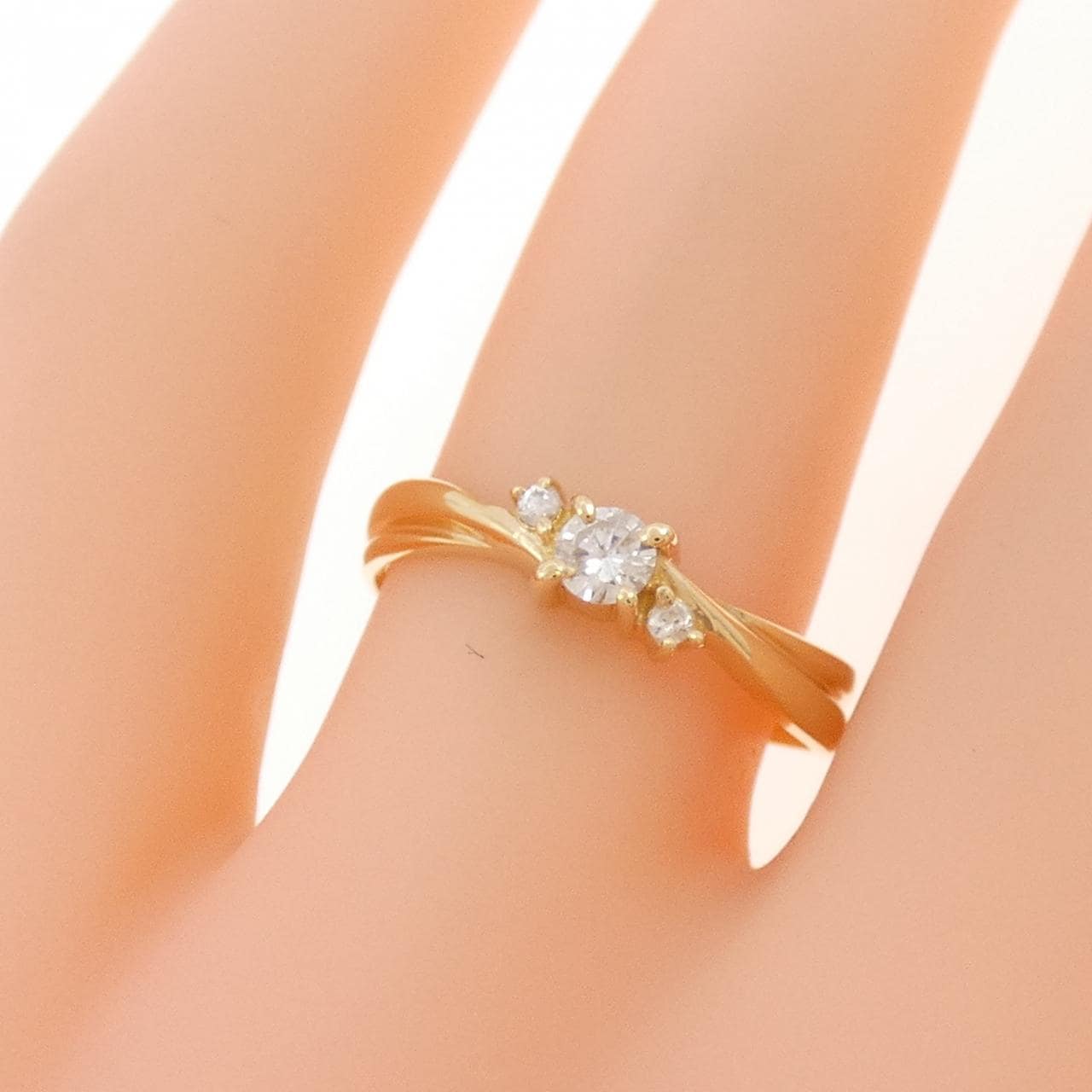 K18YG ダイヤモンド リング 0.15CT