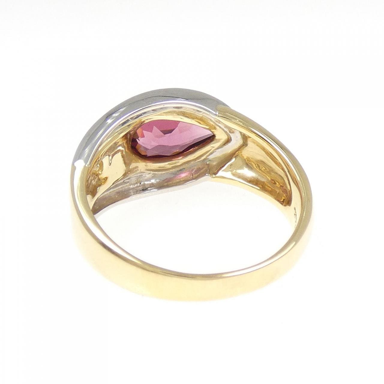 K18YG/PT900 ガーネット リング 1.35CT