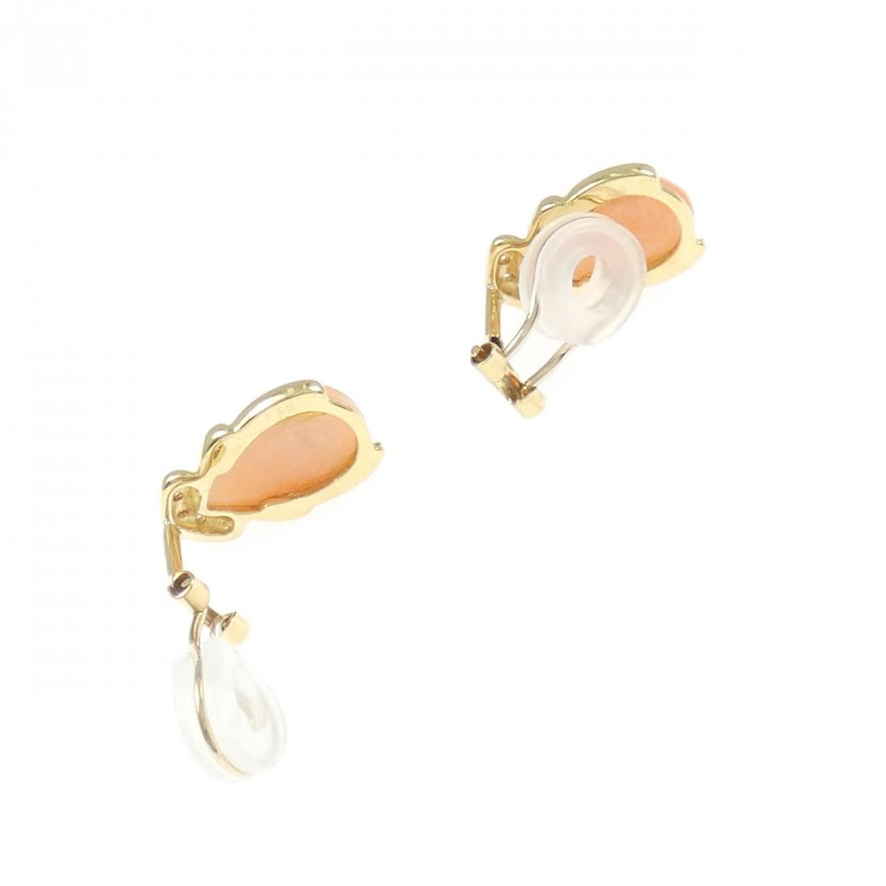 K18YG サンゴ イヤリング