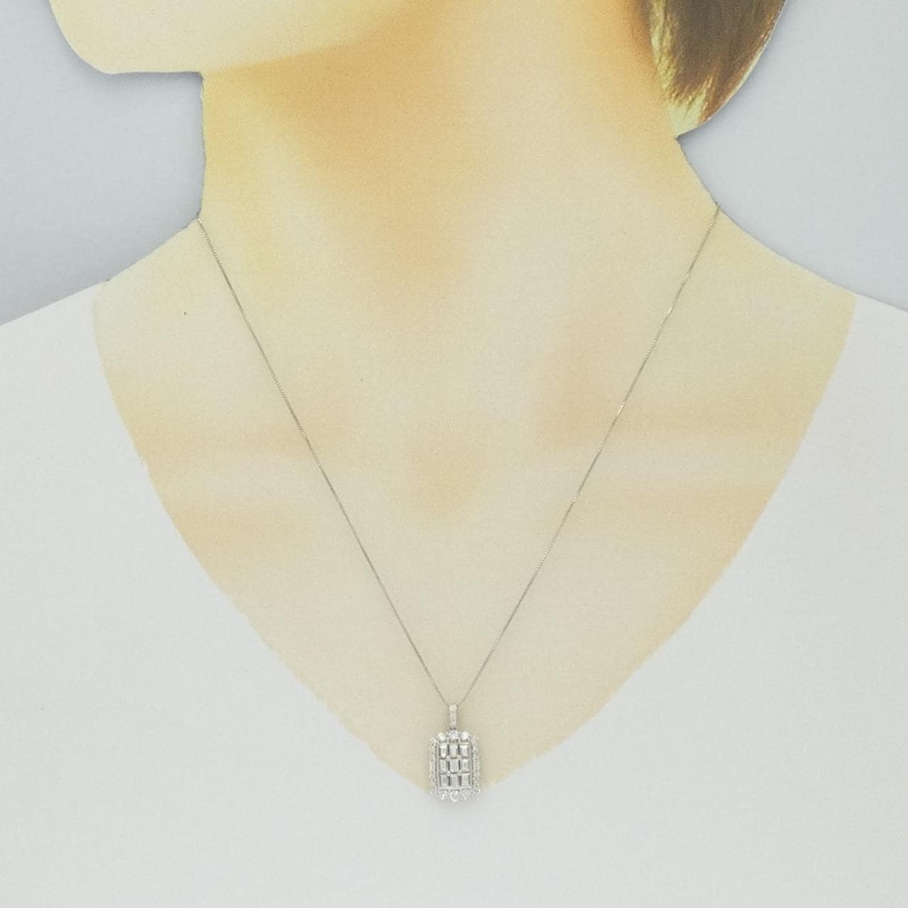 【新品】PT900/PT850 ダイヤモンド ネックレス 1.00CT
