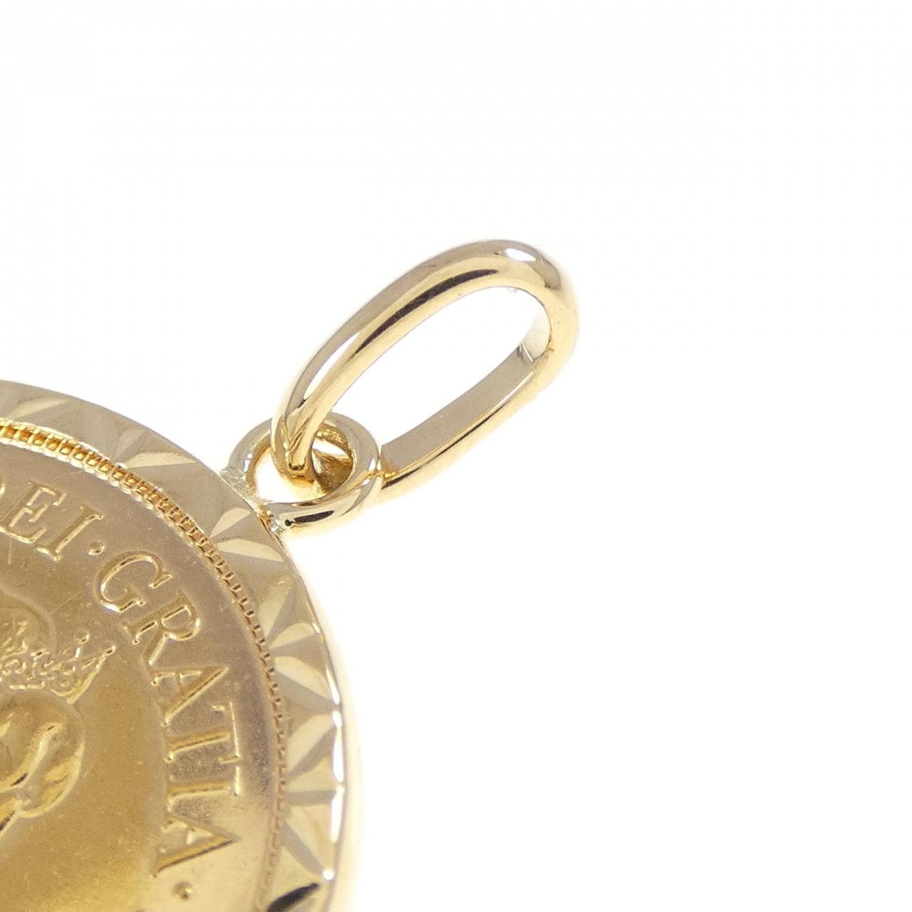 750YG(枠) コイン ペンダント