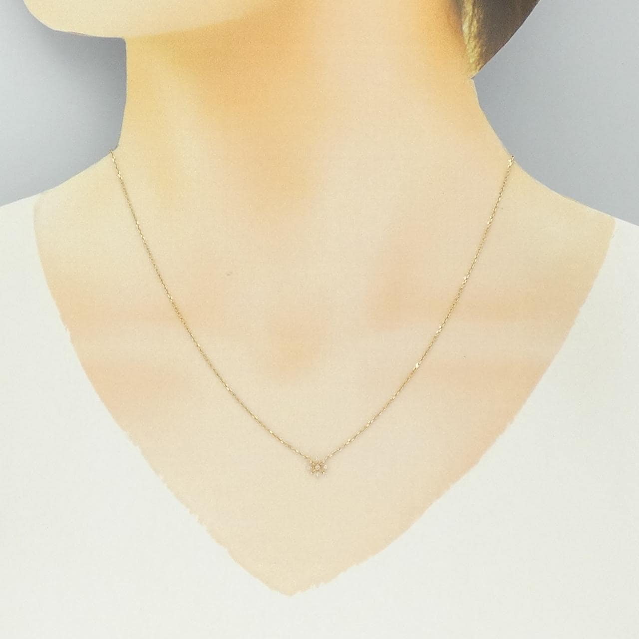 アガット ダイヤモンド ネックレス 0.03CT