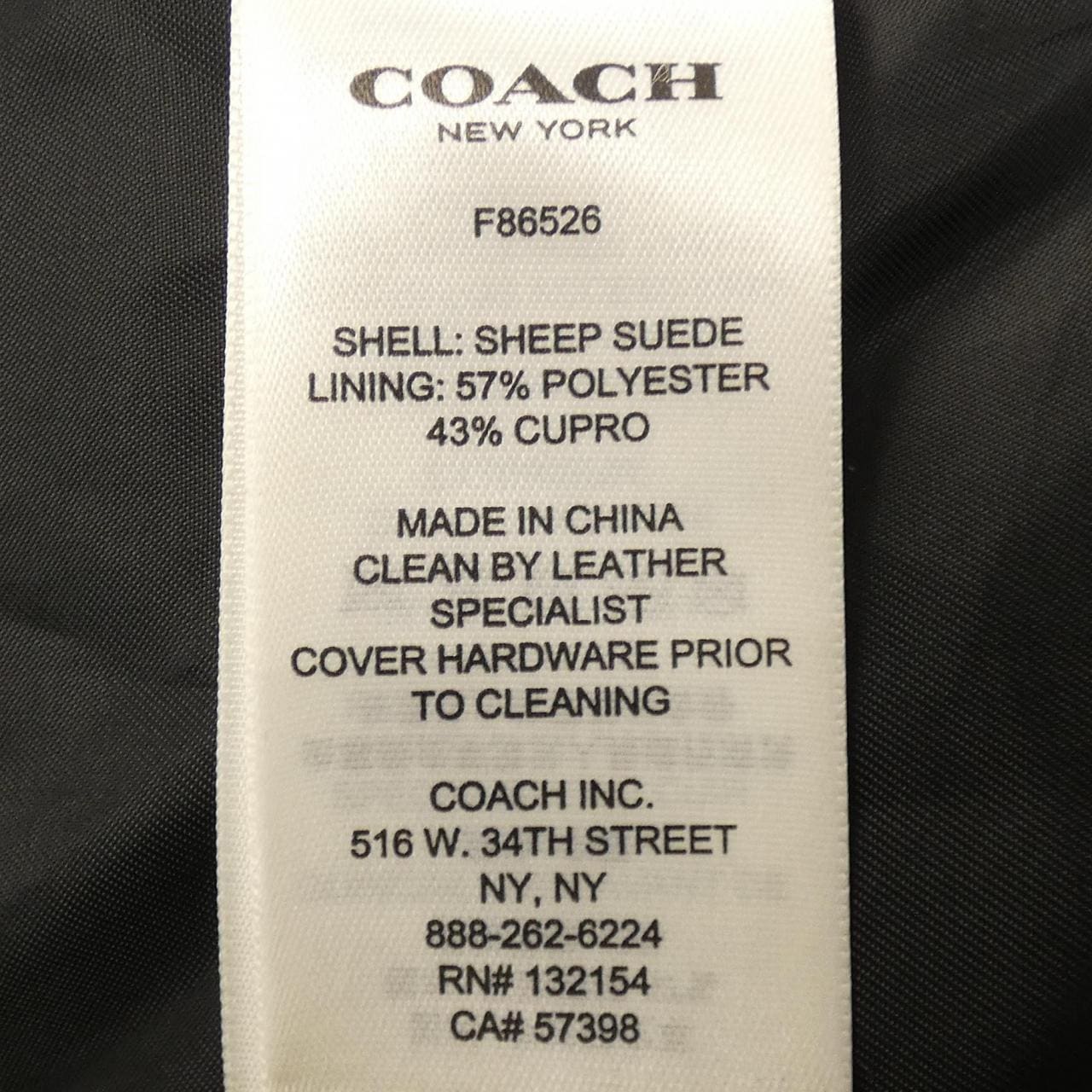 コーチ COACH F86526 レザーコート
