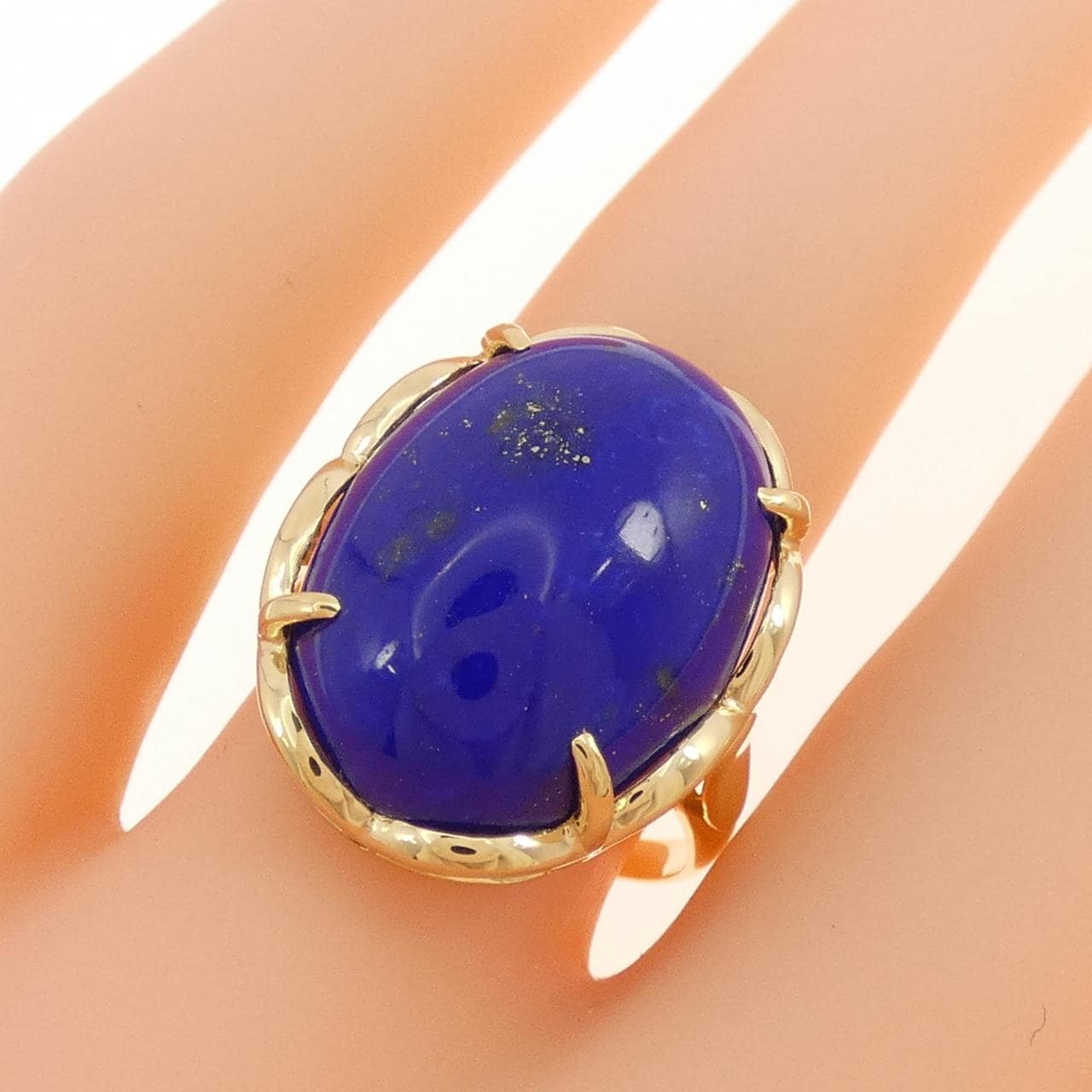 K18YG ラピスラズリ リング 10.0CT