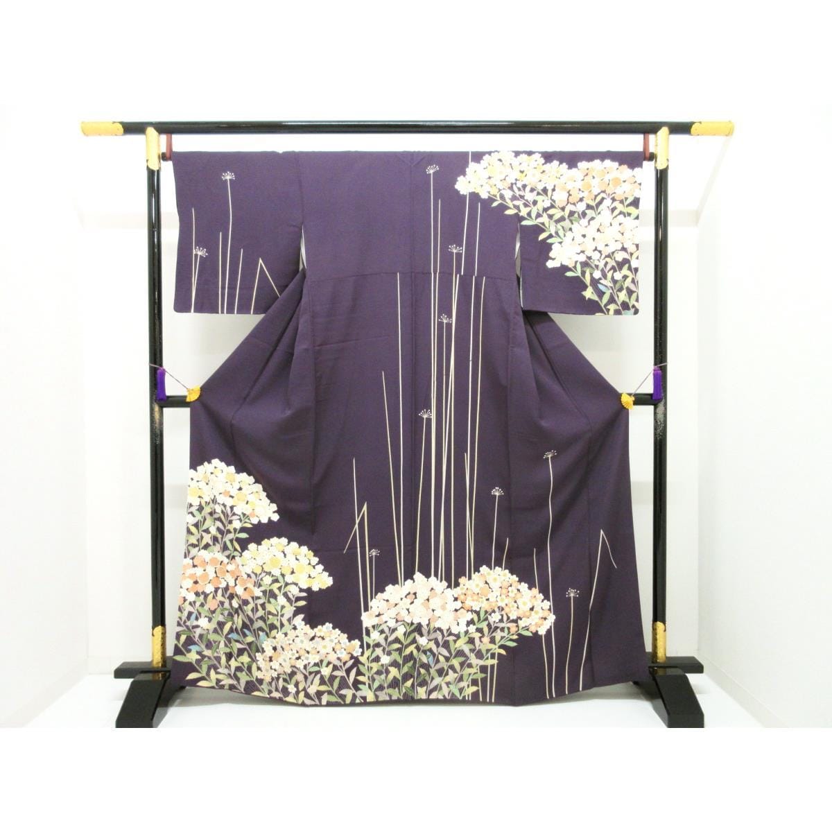 訪問着　友禅金彩加工　刺繍加工