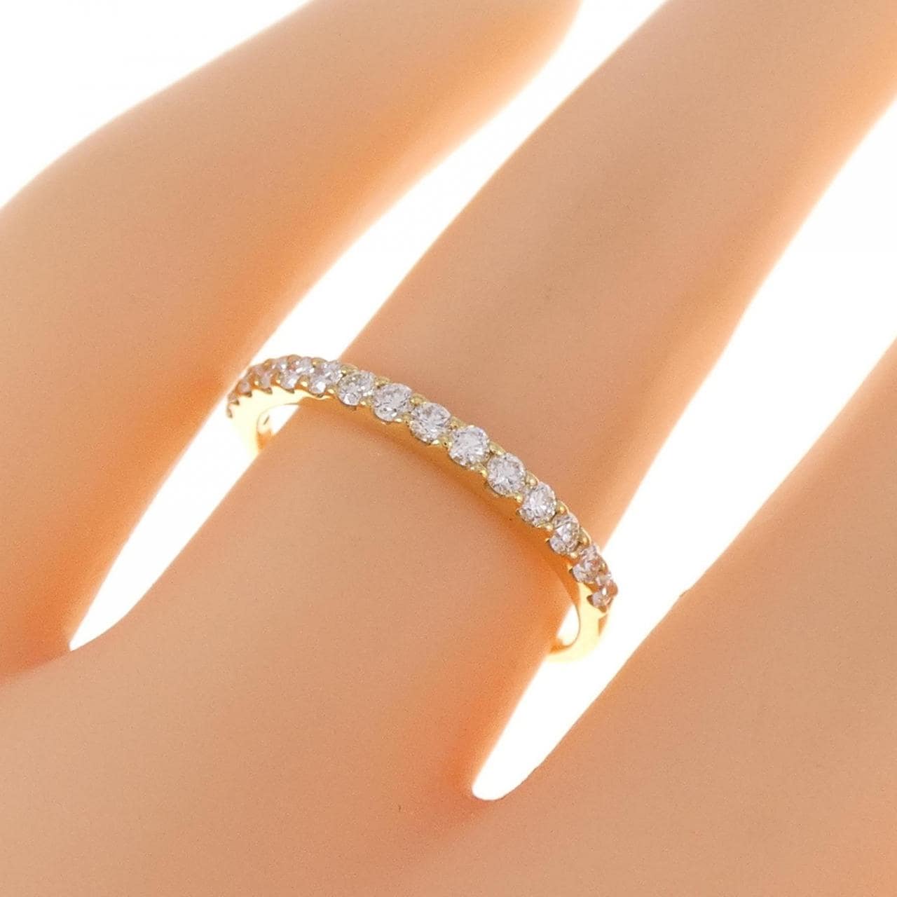 [BRAND NEW] K18YG Half Eternity Diamond Ring 0.306CT