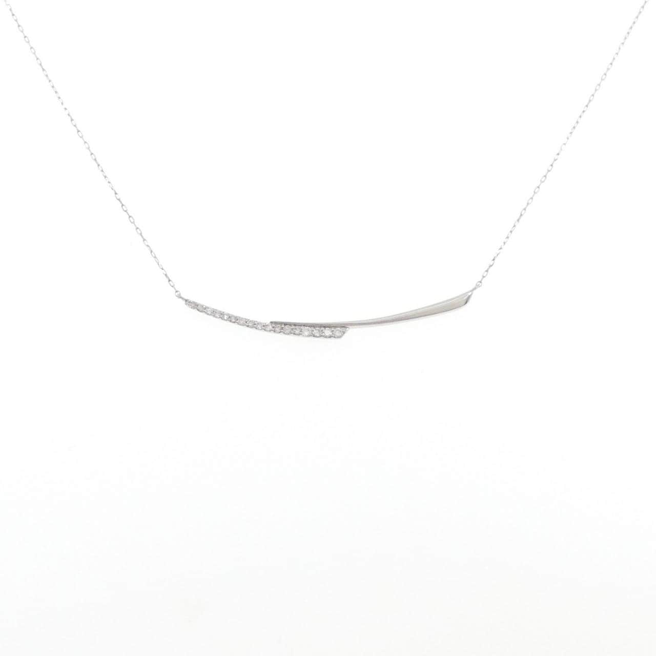 【新品】PT900/PT850 ダイヤモンド ネックレス 0.13CT