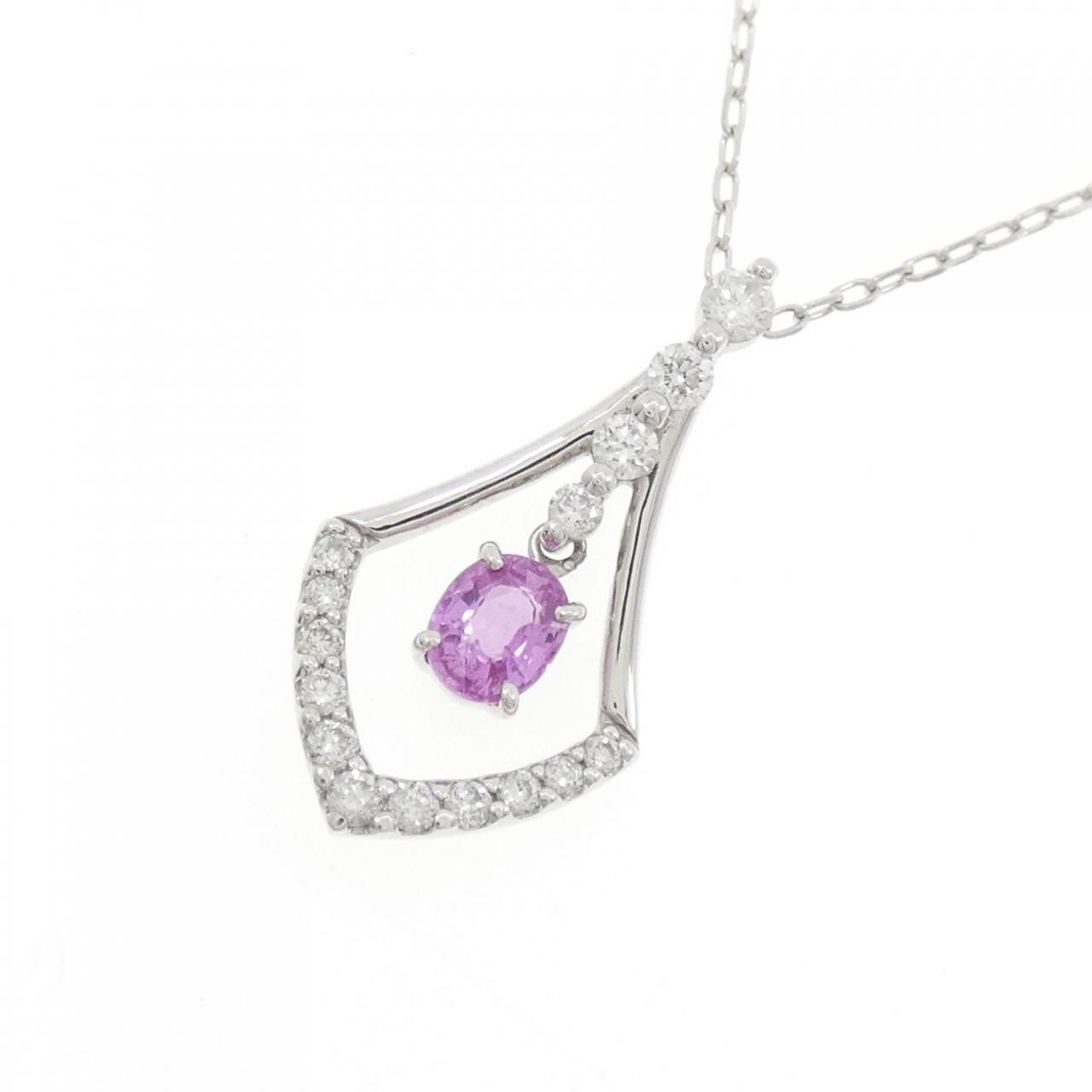 K18WG サファイヤ ネックレス 0.37CT
