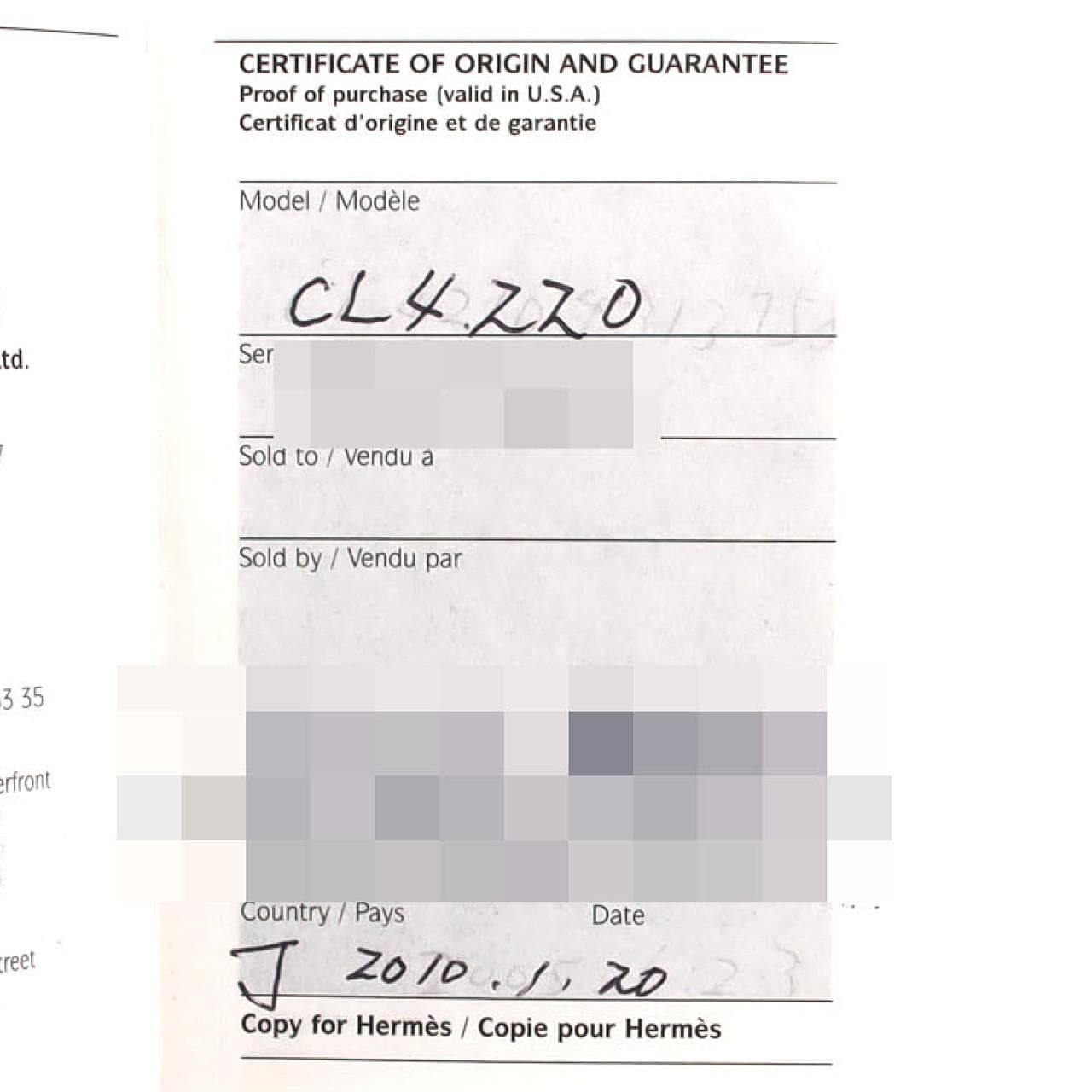 エルメス クリッパーナクレ コンビ CL4.220 SSxGP クォーツ