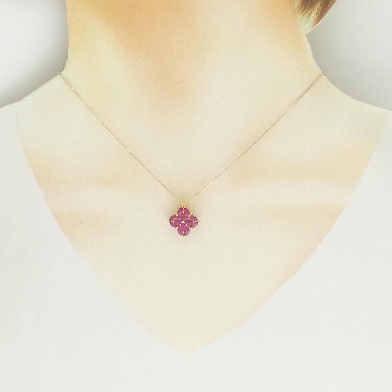 ジーエスティービー ルビー ネックレス 0.85CT