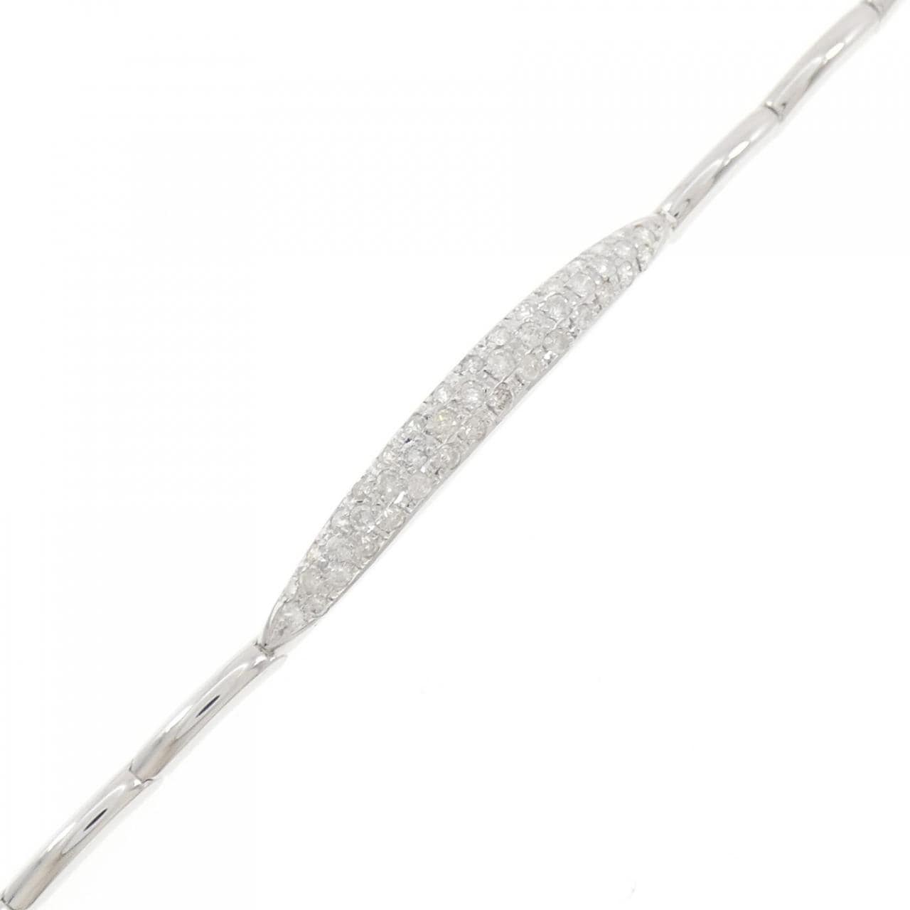 K14WG パヴェ ダイヤモンド ブレスレット 0.70CT