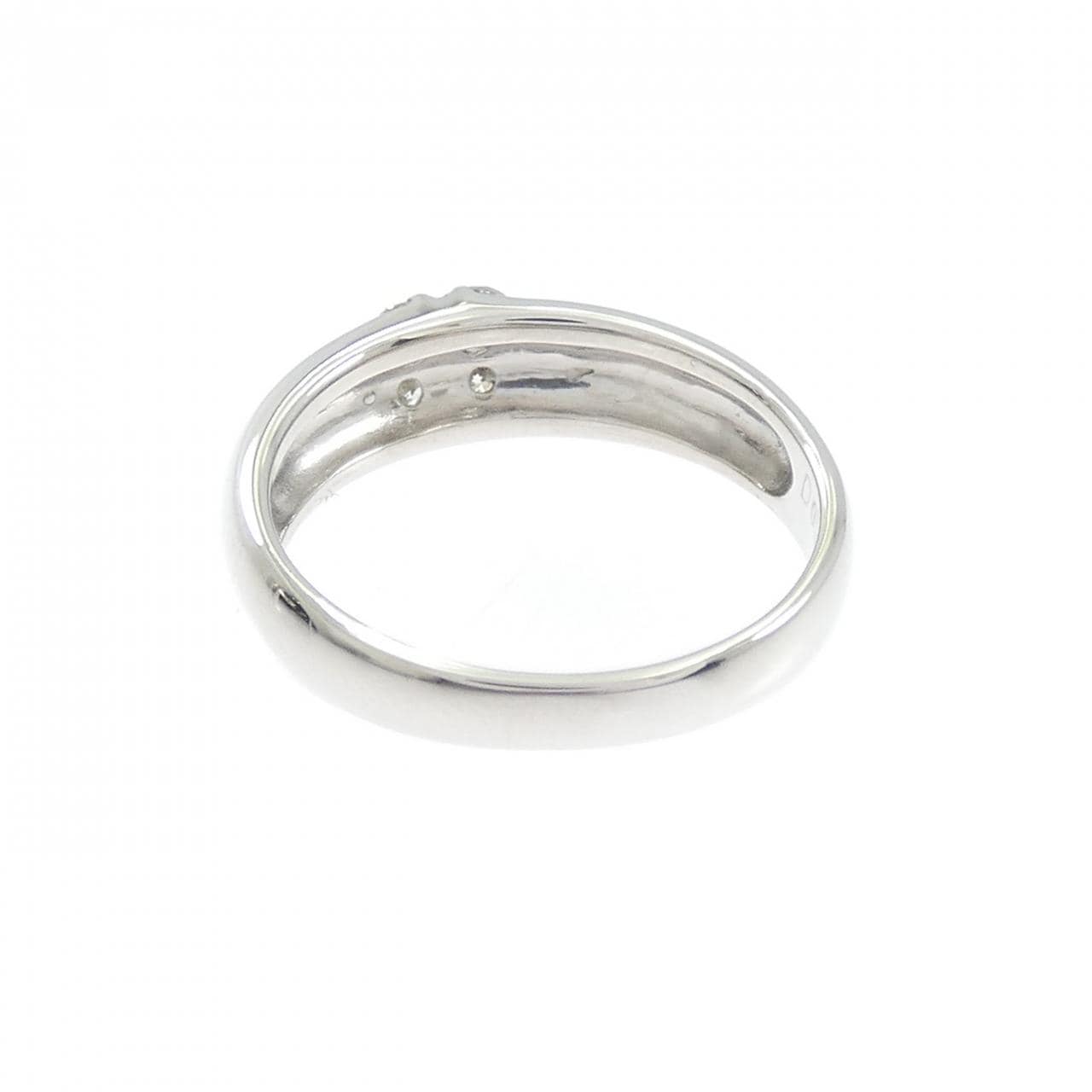 PT900 フラワー ダイヤモンド ピンキーリング 0.17CT