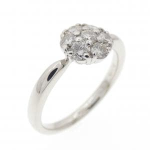 PT900 フラワー ダイヤモンド リング 0.50CT