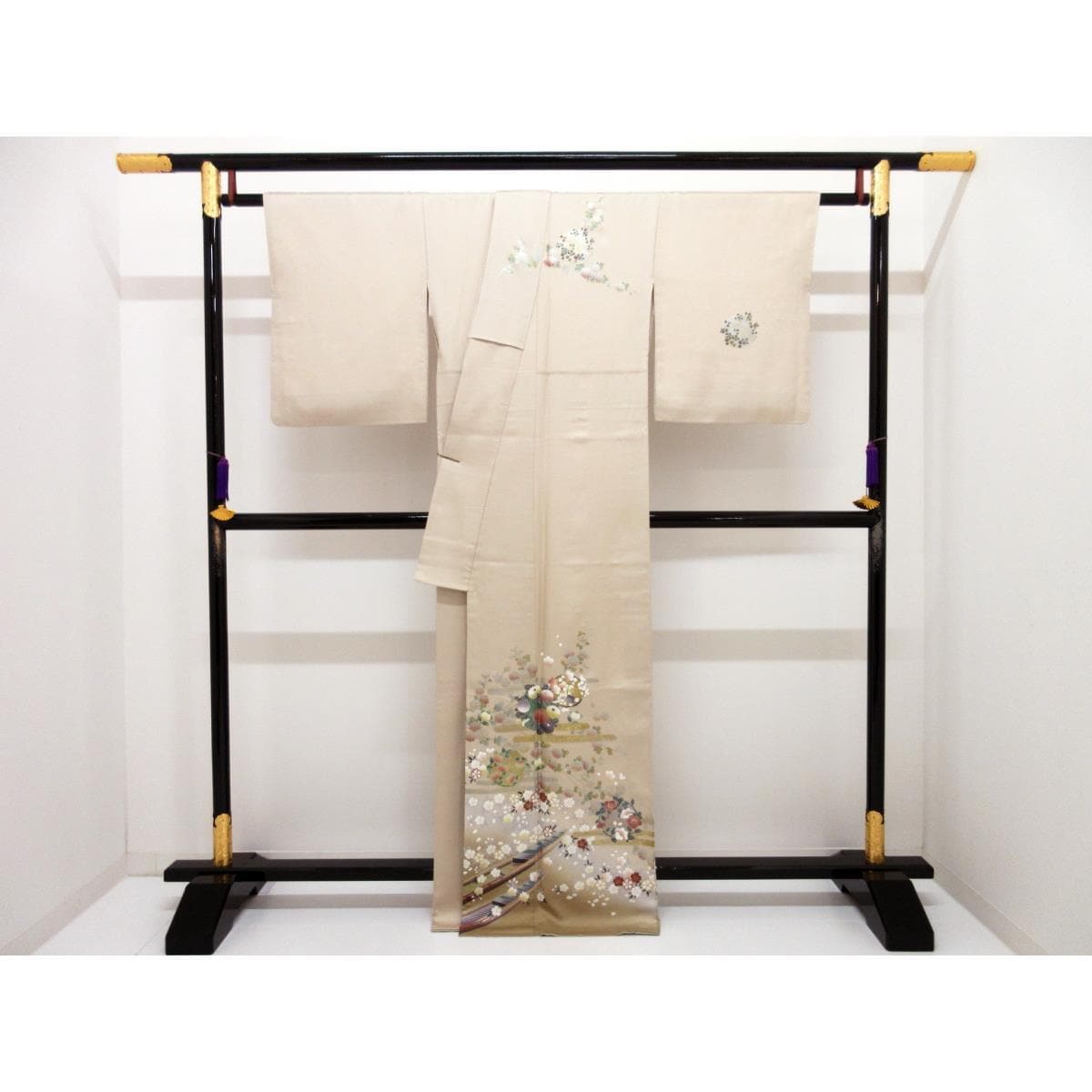 訪問着　友禅金彩加工　螺鈿入りボカシ染