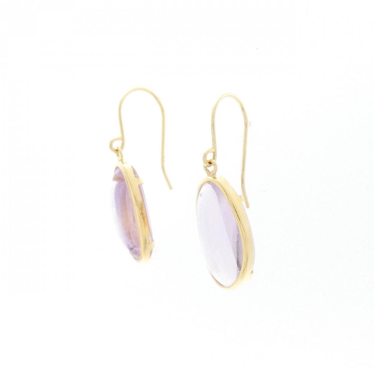 [BRAND NEW] K18YG amethyst earrings