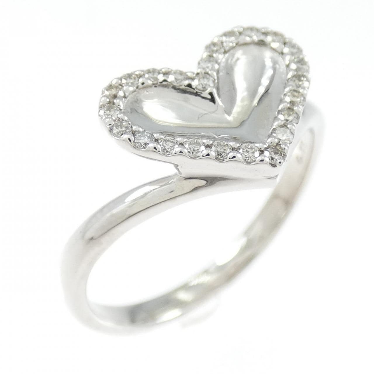 PT900 ハート ダイヤモンド リング 0.15CT