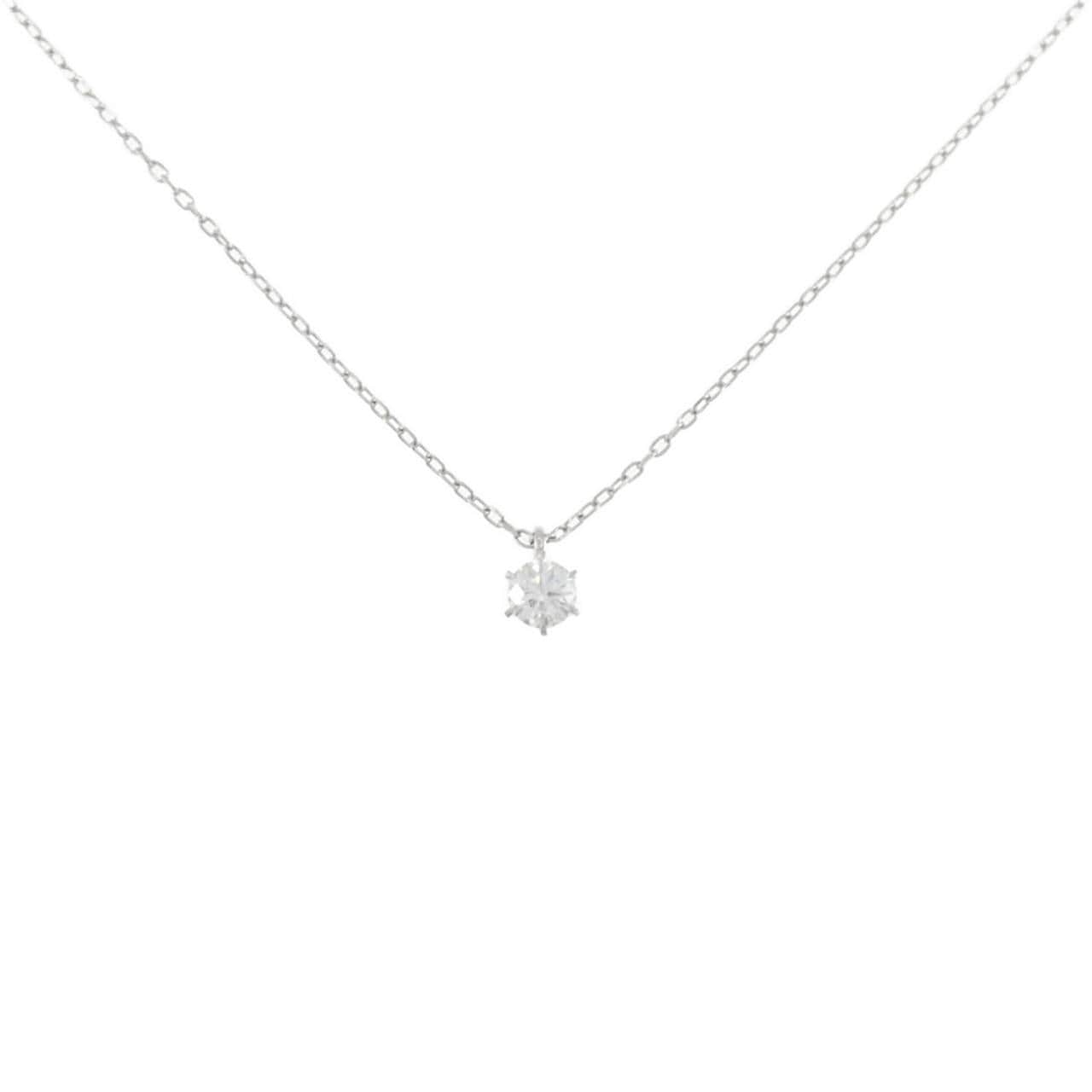 PT900/PT850 ソリティア ダイヤモンド ネックレス 0.329CT
