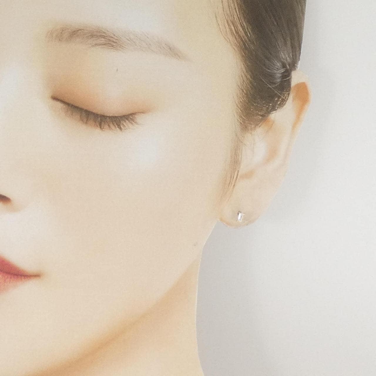 K18YG ダイヤモンド ピアス 0.10CT 片耳