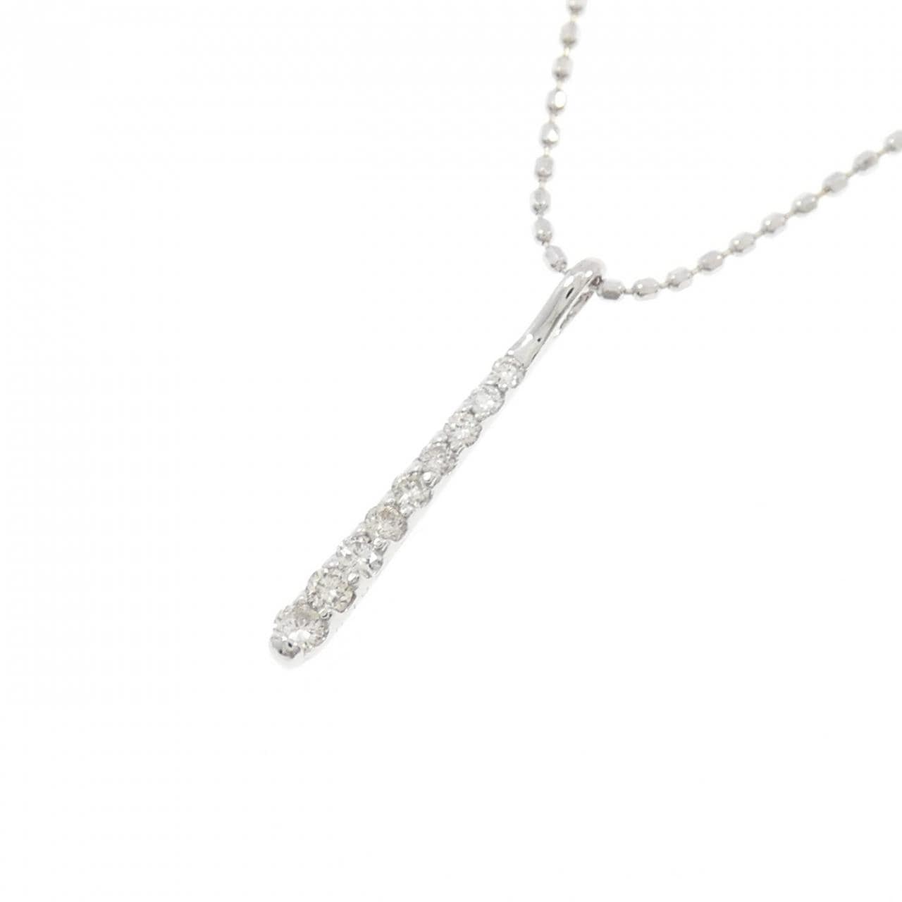 K18WG ダイヤモンド ネックレス 0.10CT