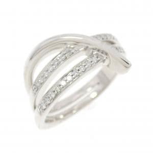 K18WG ダイヤモンド ピンキー リング 0.13CT
