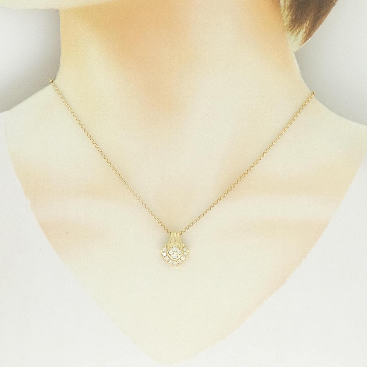 K18YG ダイヤモンド ネックレス 0.27CT