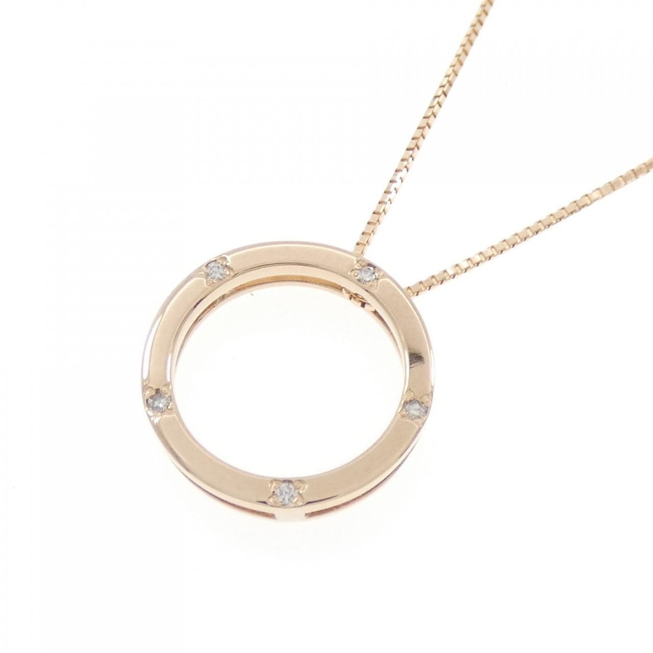 K18PG ダイヤモンド ネックレス 0.03CT