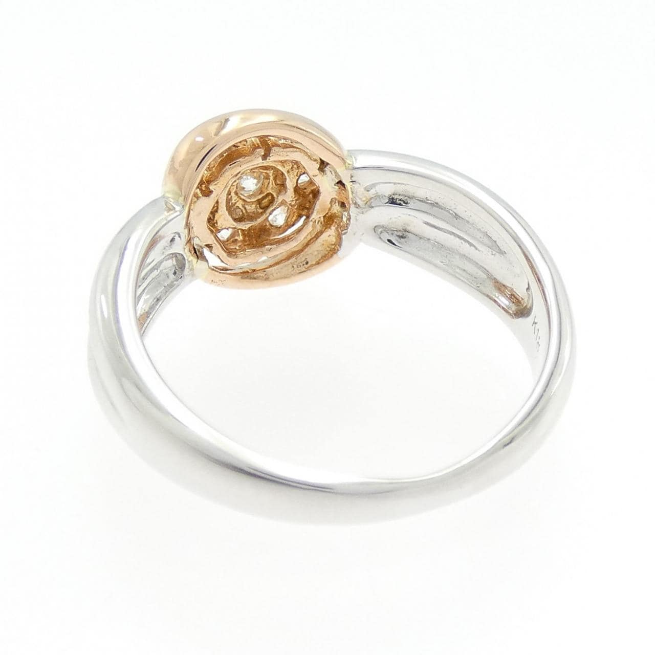 K18WG/K18PG フラワー ダイヤモンド リング 0.37CT
