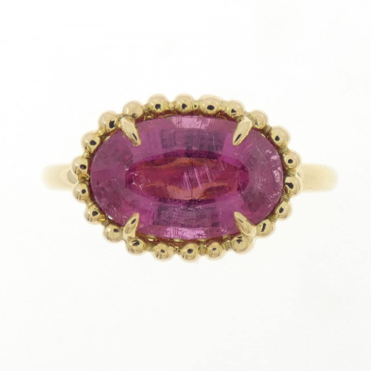 K18YG トルマリン リング 2.16CT