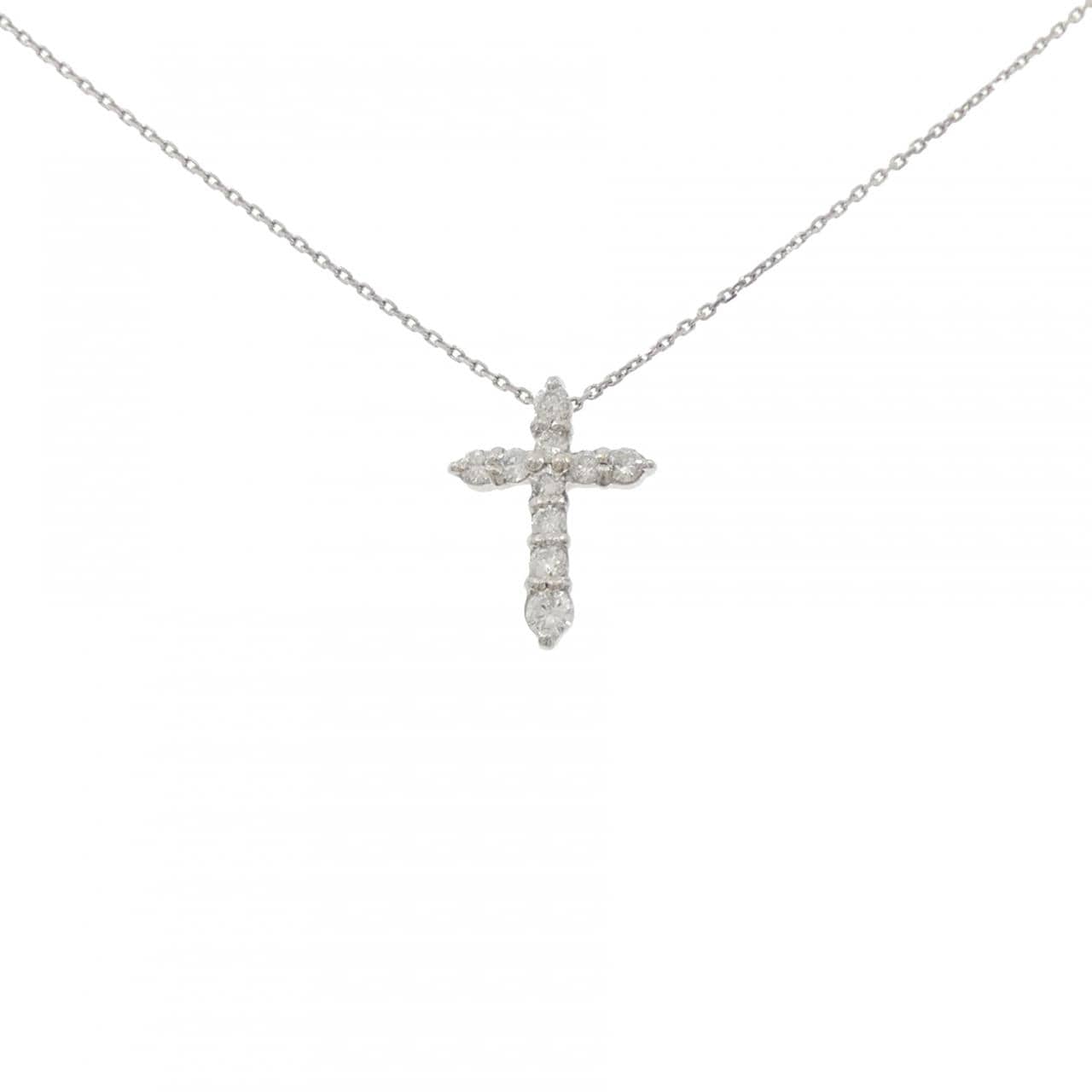 PT900/PT850 クロス ダイヤモンド ネックレス 0.50CT
