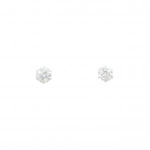 PT900 ソリティア ダイヤモンド ピアス 0.470CT