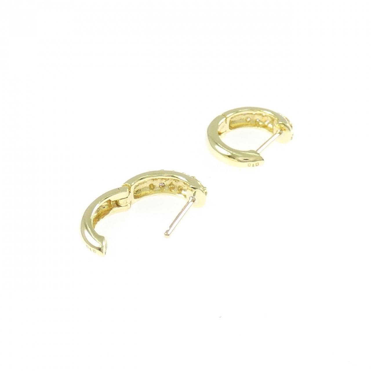 K18YG ダイヤモンド フープ ピアス 0.20CT