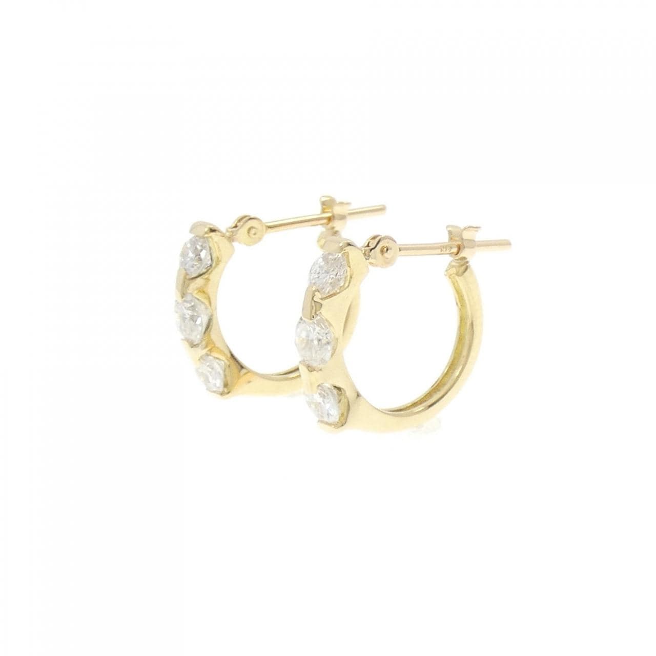 K18YG ダイヤモンド ピアス 0.70CT