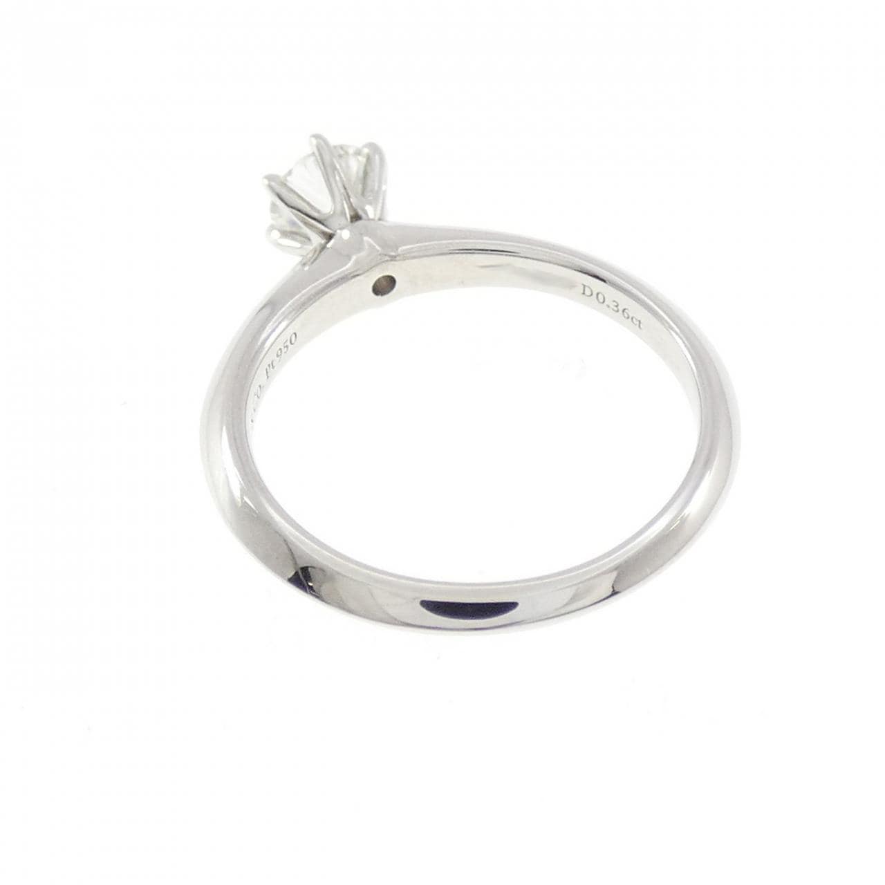 ティファニー クラシックソリティア リング 0.36CT G VS2 3EXT