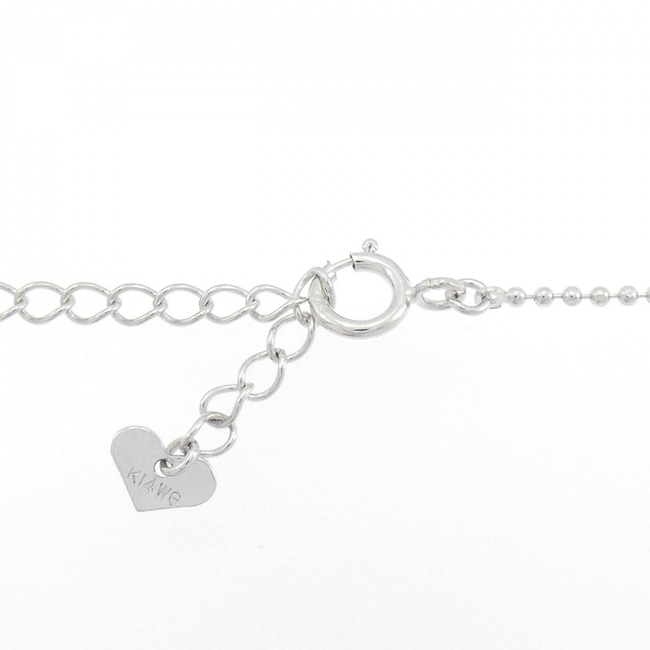 K14WG クロス ダイヤモンド ブレスレット 0.15CT