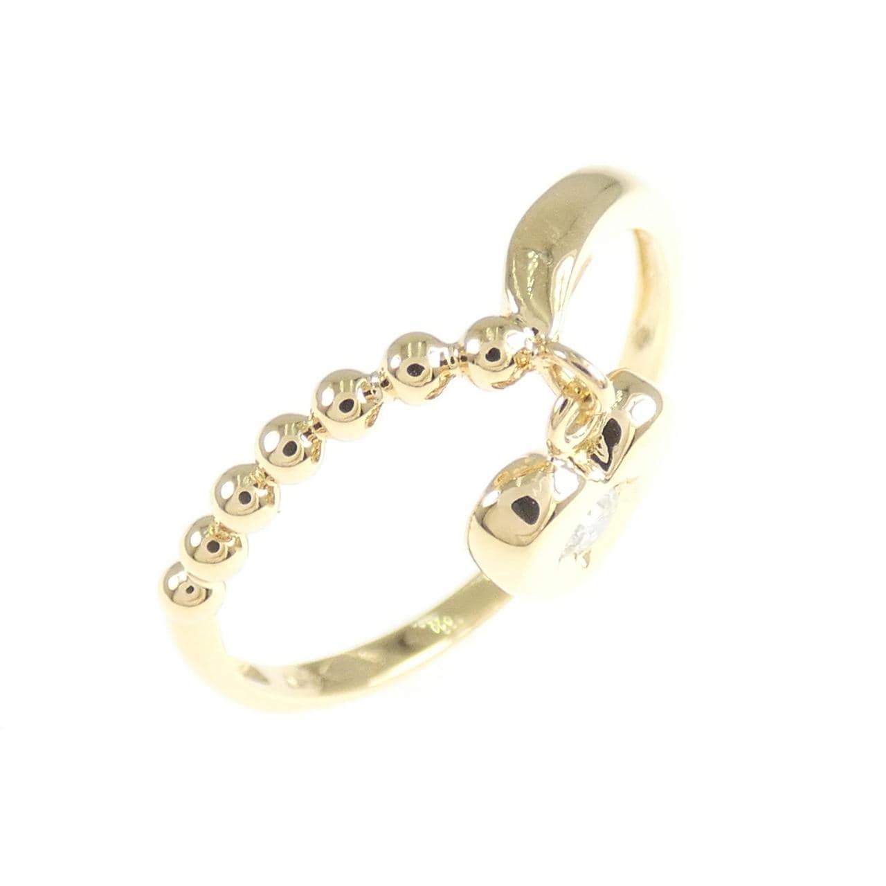 K18YG ハート ダイヤモンド リング 0.05CT