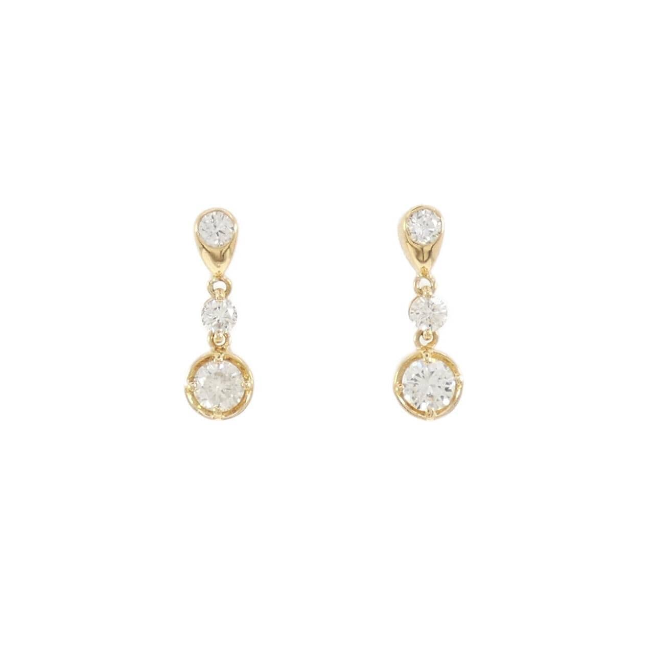K18YG ダイヤモンド ピアス 0.64CT