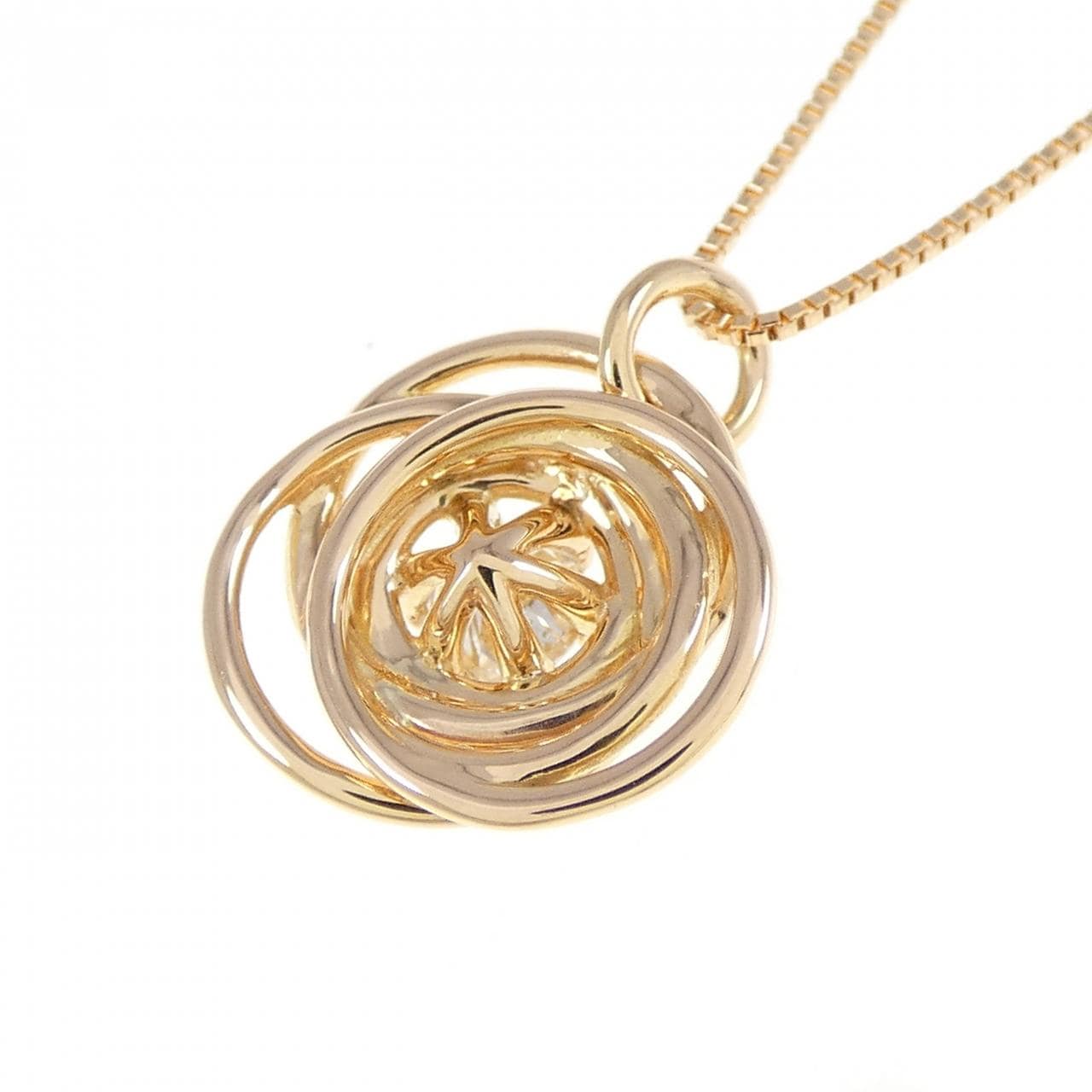 K18PG ダイヤモンド ネックレス 0.16CT