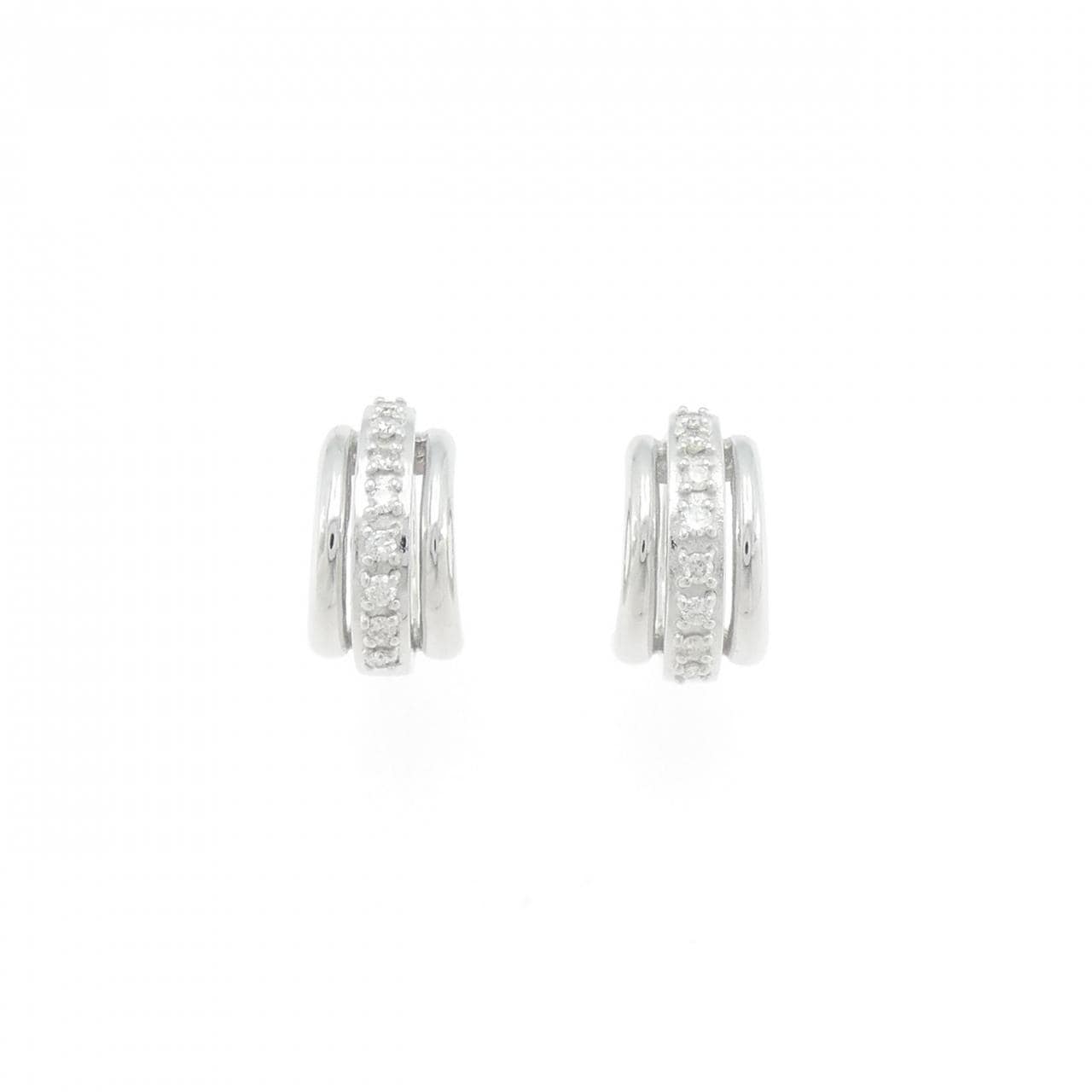 K14WG鑽石耳夹0.22CT